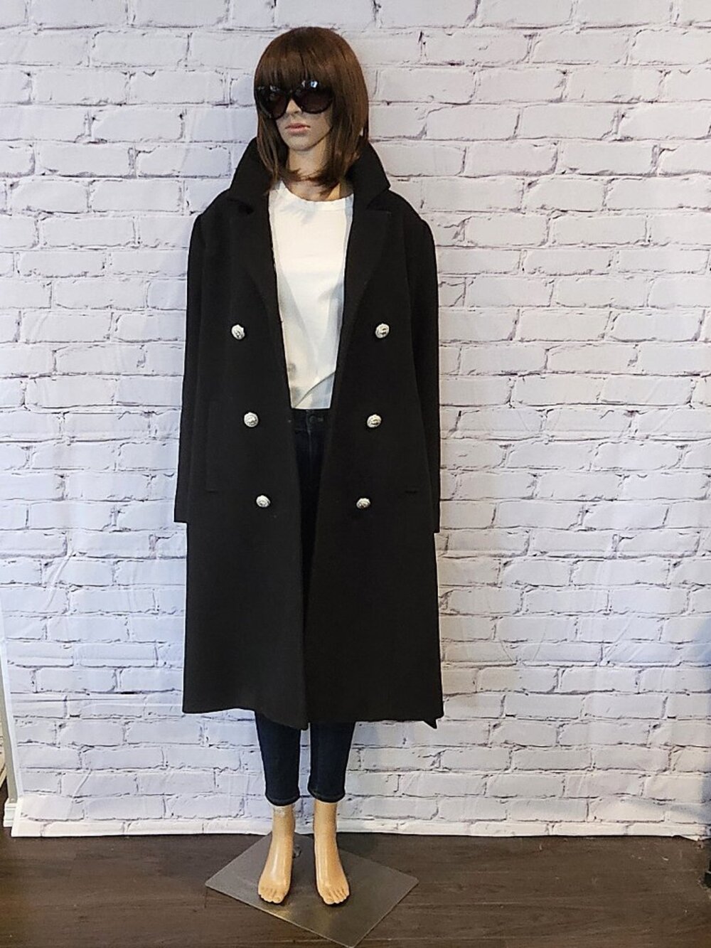 LAURA - Double-Breasted Wool-Blend Coat - Picture 5 of 13